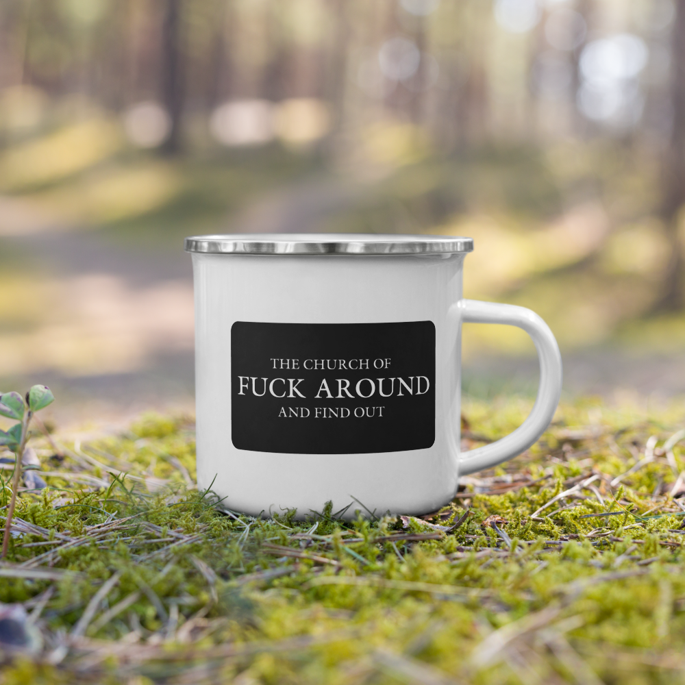 The Church of FAFO Patch Enamel Mug