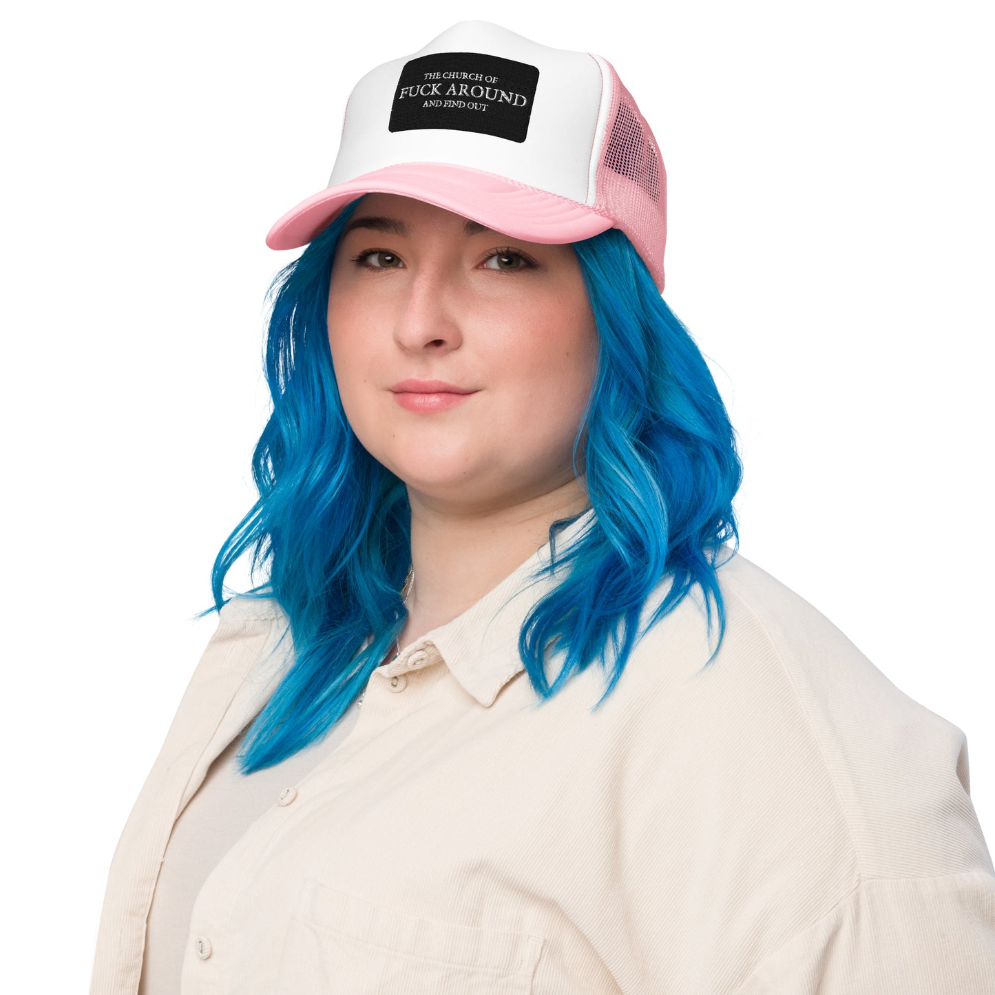 The Church of FAFO Patch Logo Foam Trucker Hat
