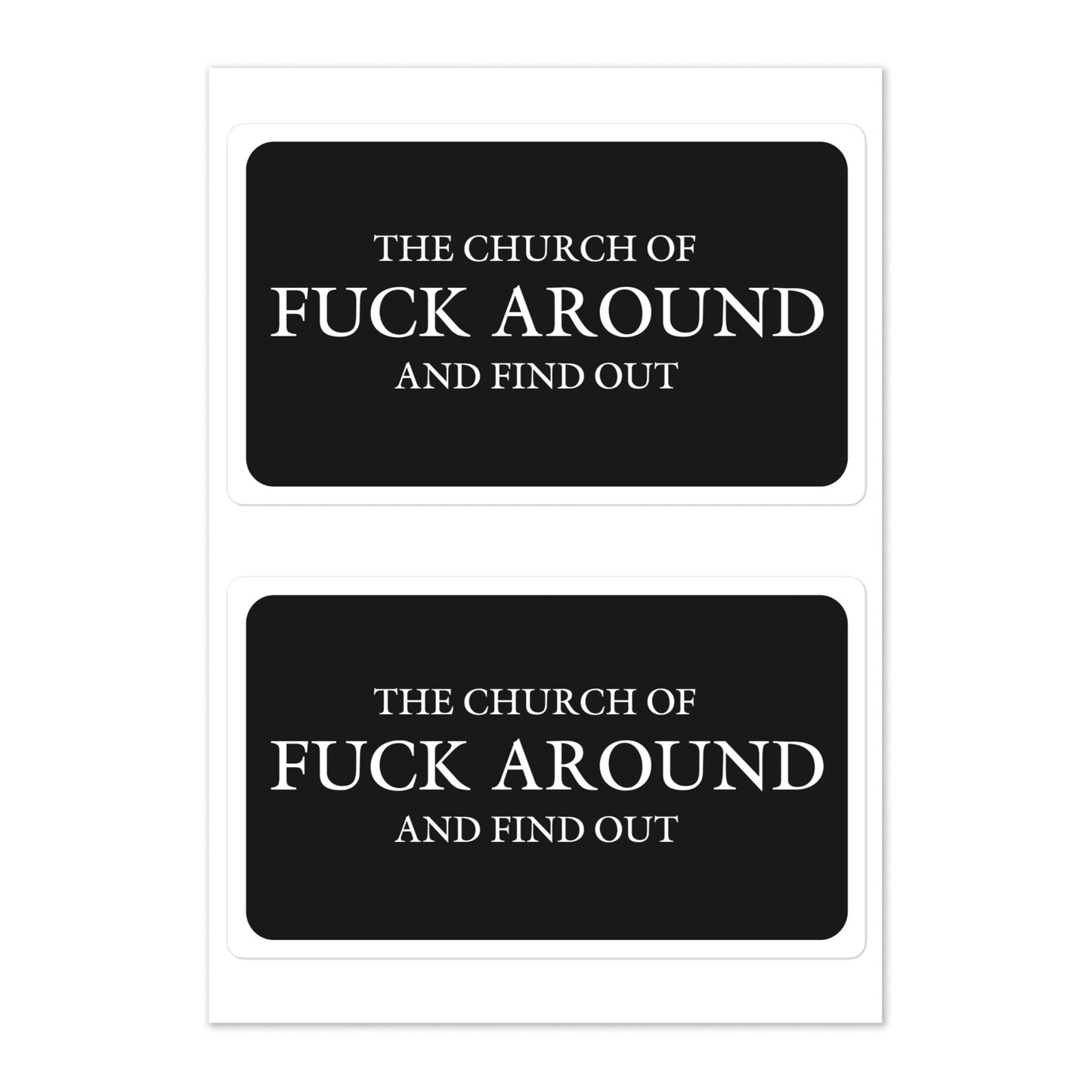 The Church of FAFO Logo Sticker - Sheet of 2
