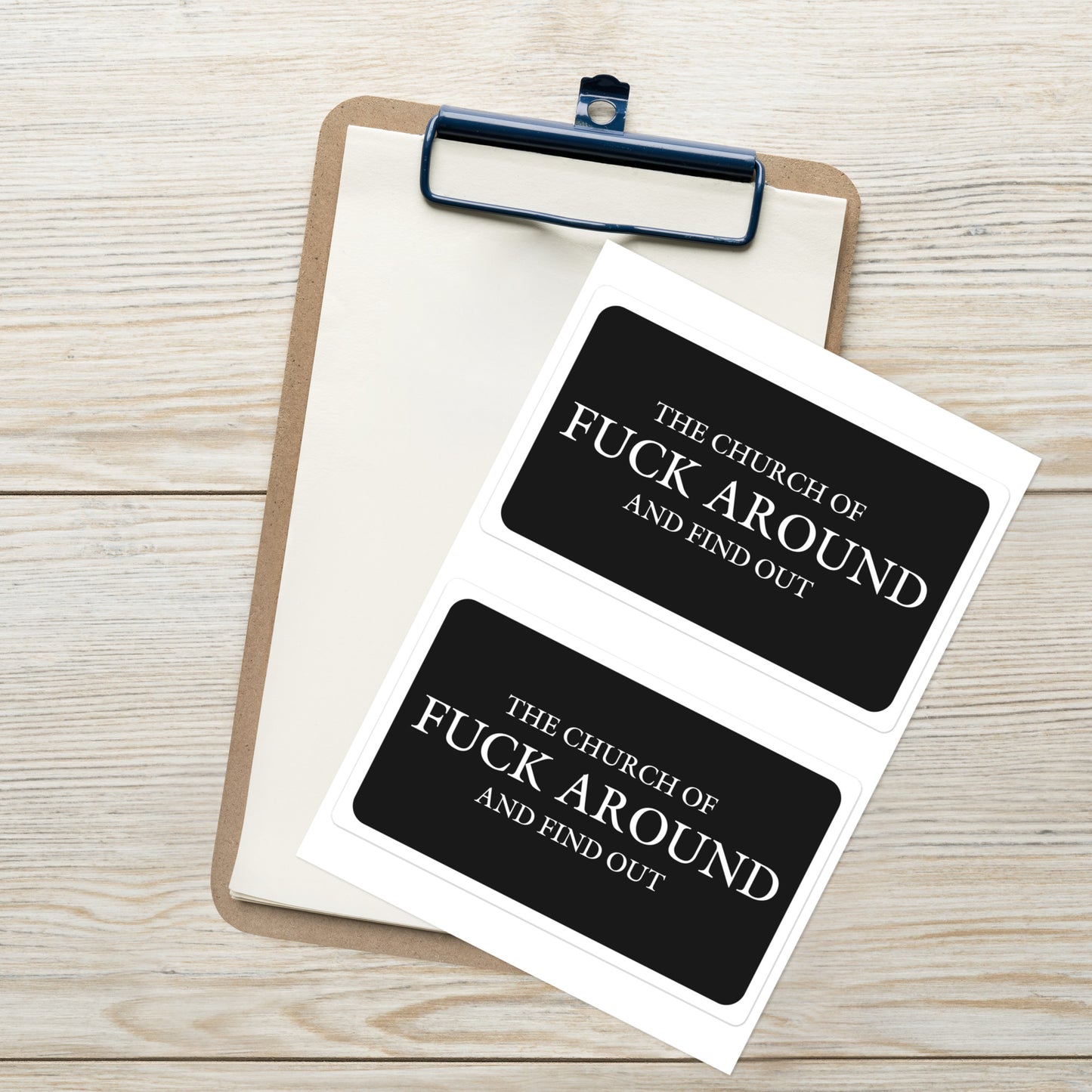 The Church of FAFO Logo Sticker - Sheet of 2