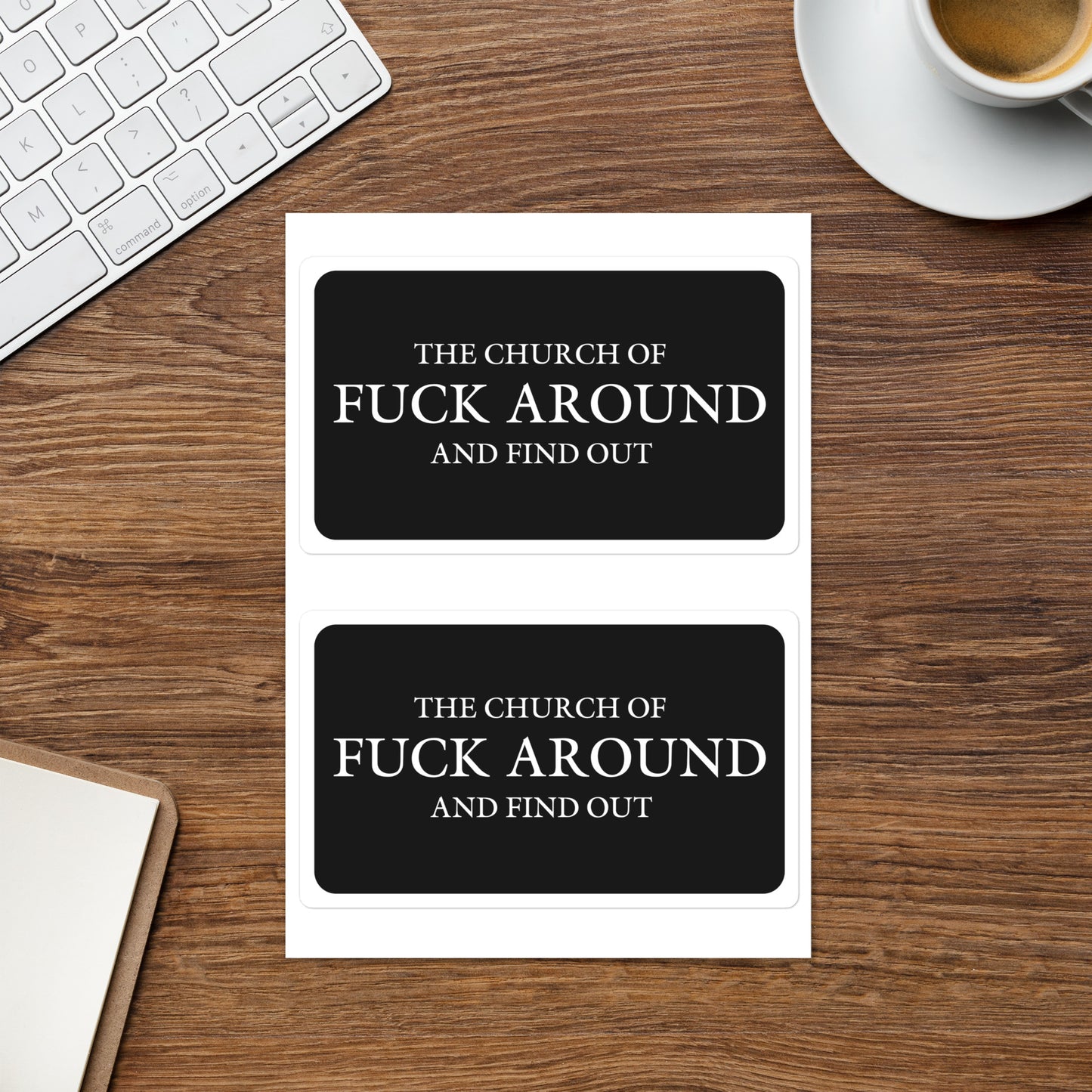 The Church of FAFO Logo Sticker - Sheet of 2