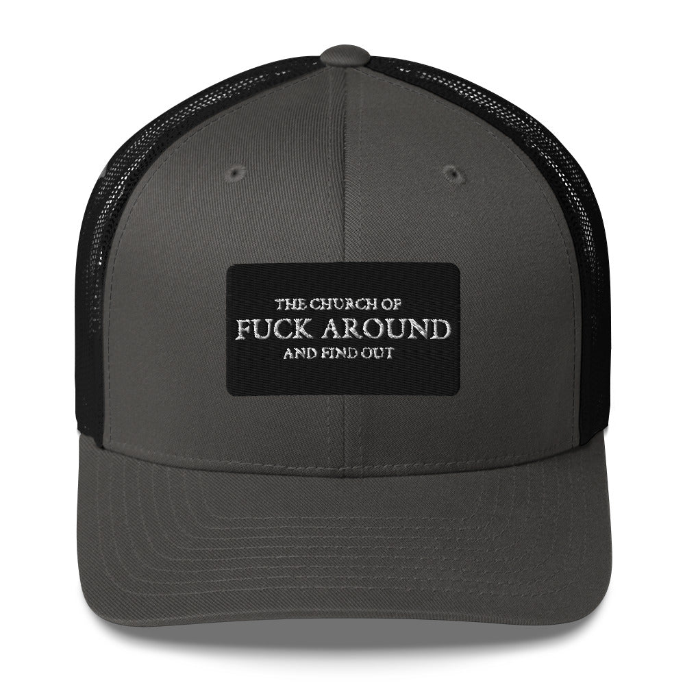 The Church of FAFO Patch Logo Trucker Hat