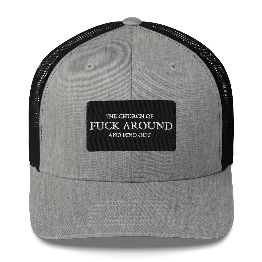 The Church of FAFO Patch Logo Trucker Hat
