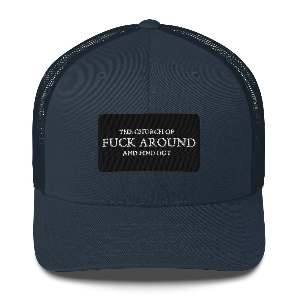 The Church of FAFO Patch Logo Trucker Hat