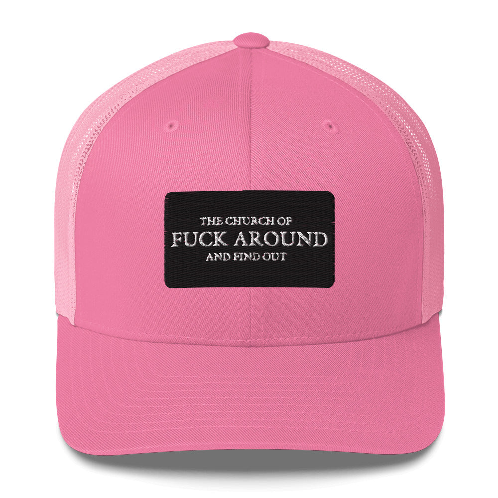 The Church of FAFO Patch Logo Trucker Hat