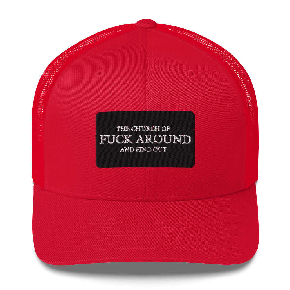 The Church of FAFO Patch Logo Trucker Hat