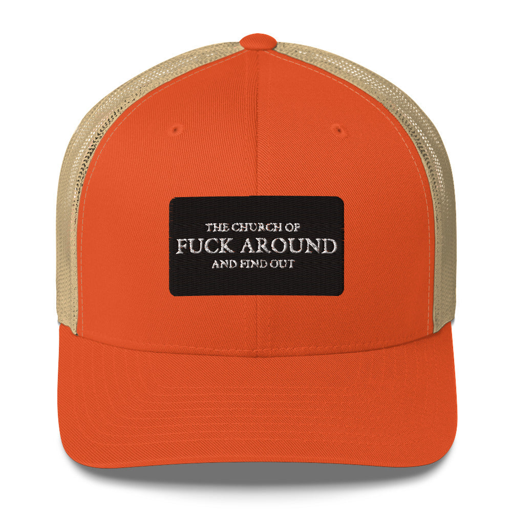 The Church of FAFO Patch Logo Trucker Hat