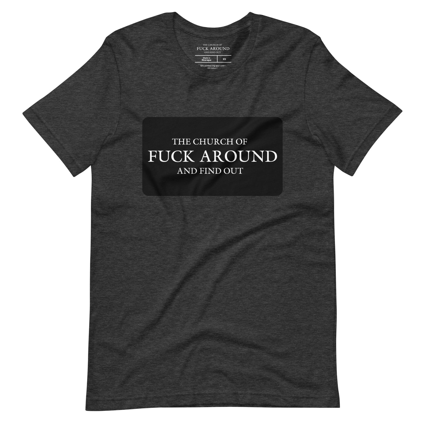 The Church of FAFO Logo Patch Heather T-Shirt
