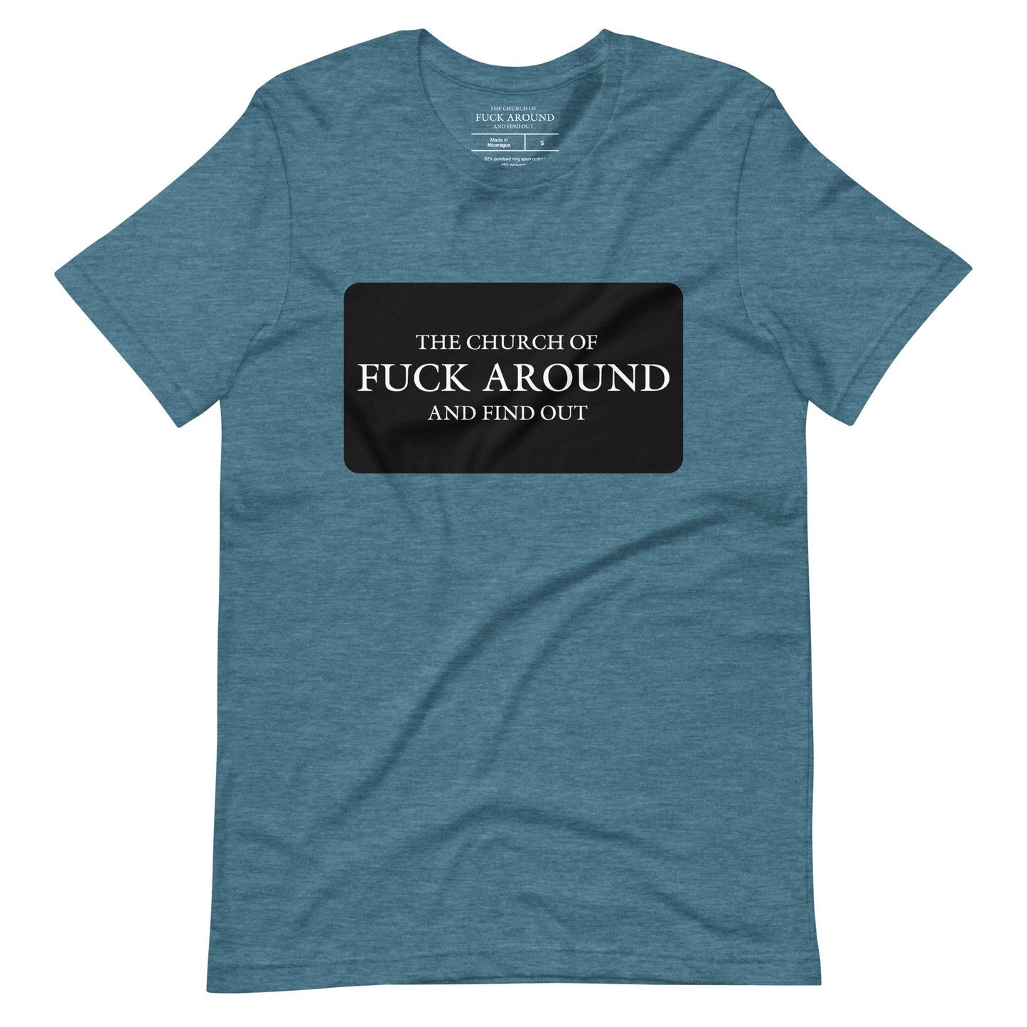 The Church of FAFO Logo Patch Heather T-Shirt