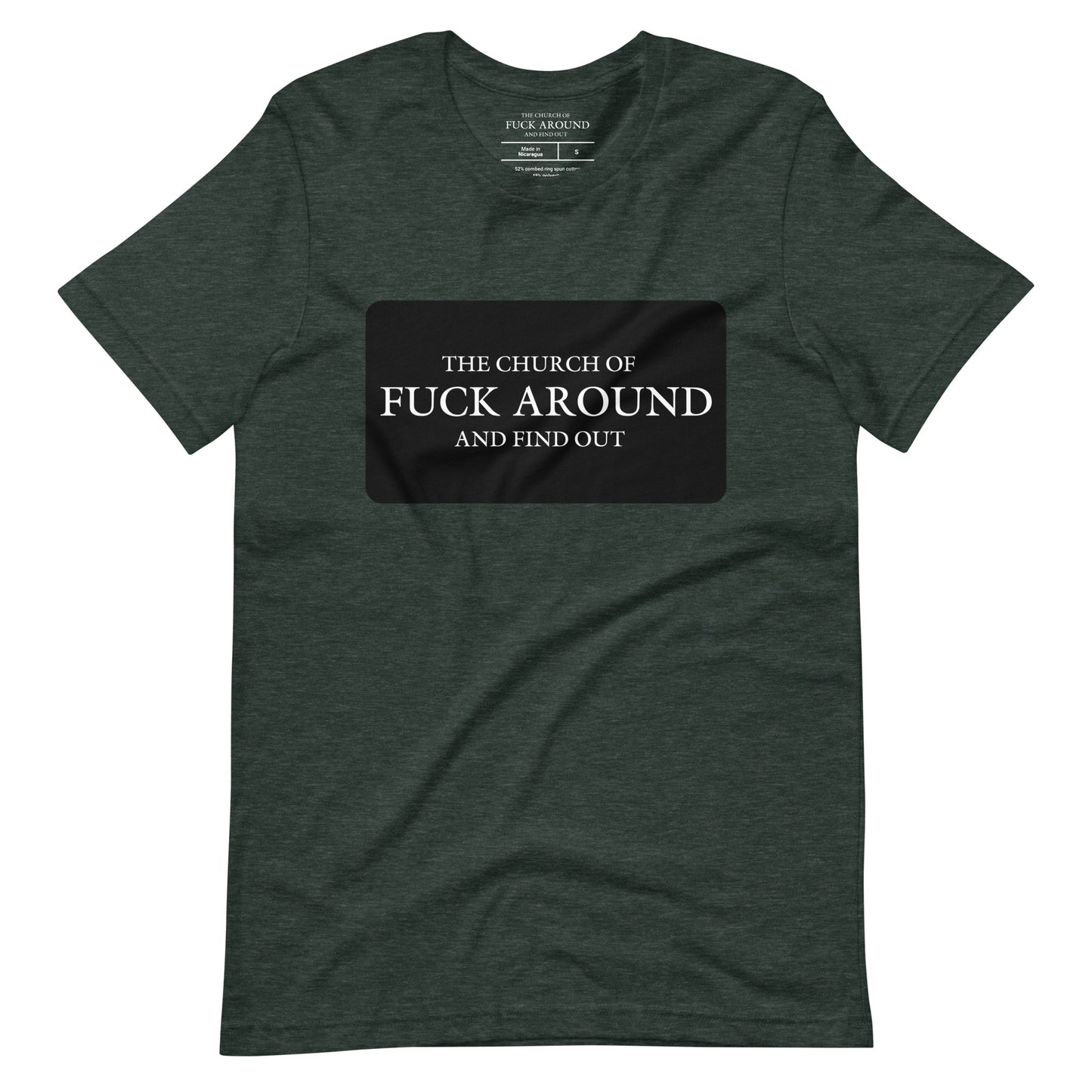 The Church of FAFO Logo Patch Heather T-Shirt