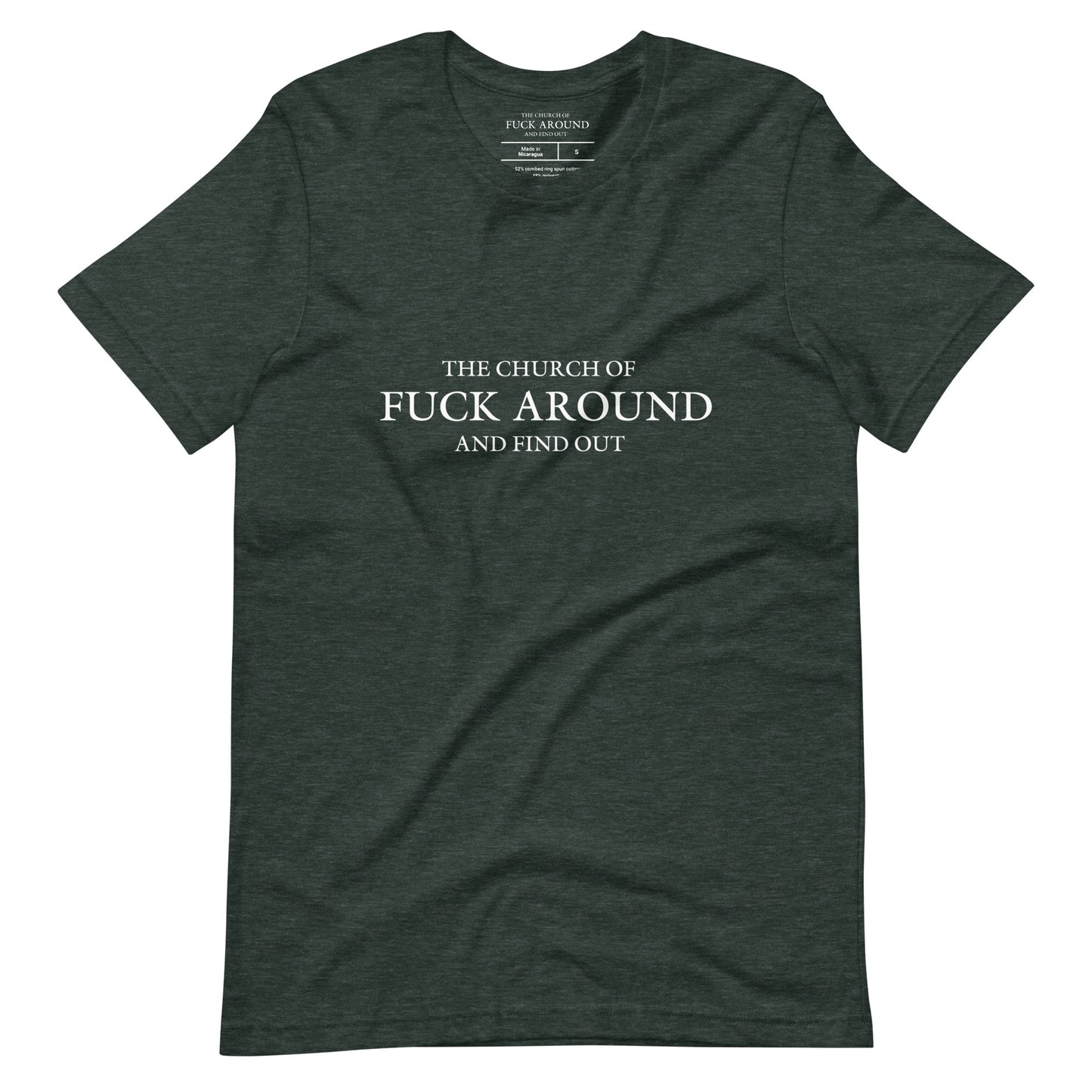 The Church of FAFO Logo Heather T-Shirt