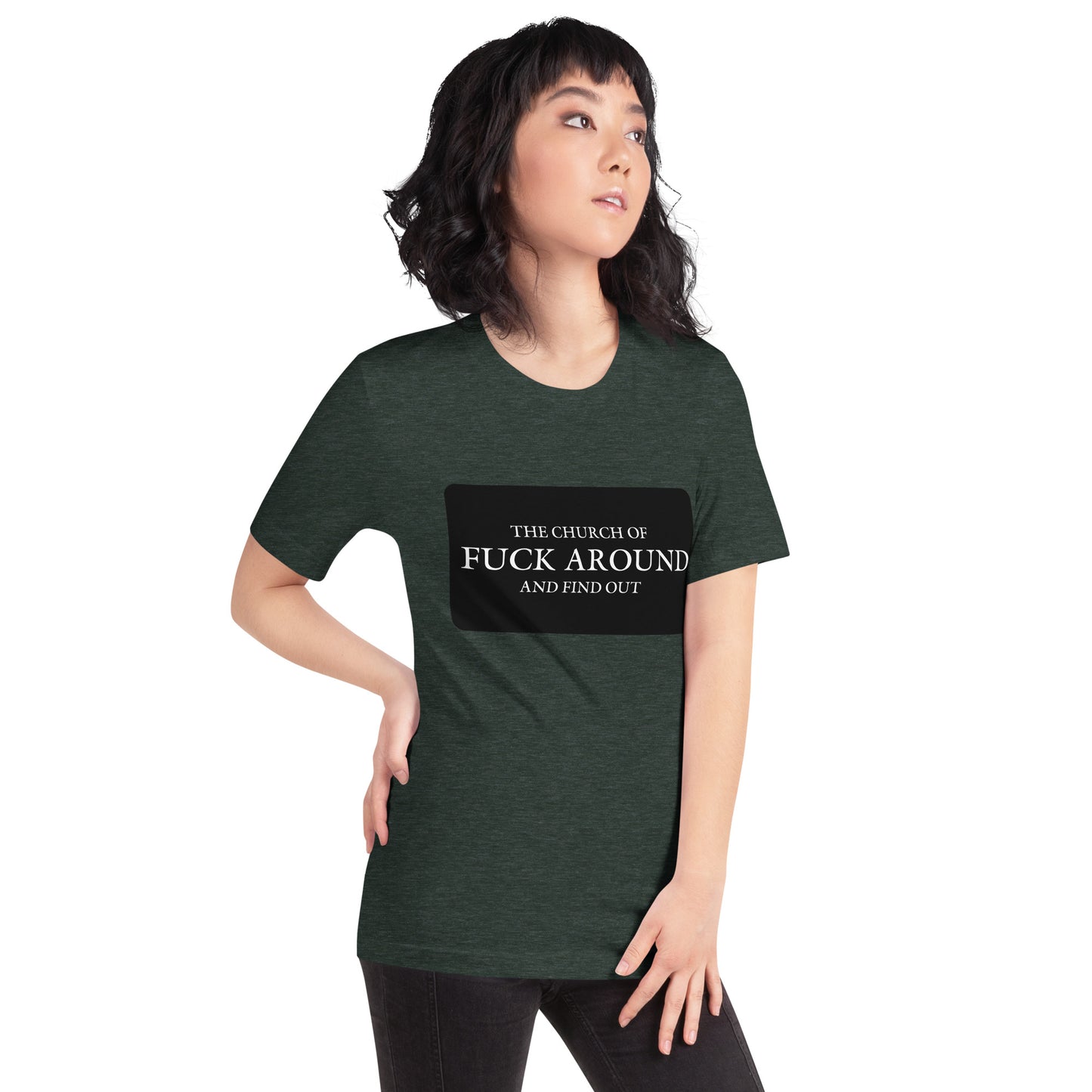 The Church of FAFO Logo Patch Heather T-Shirt
