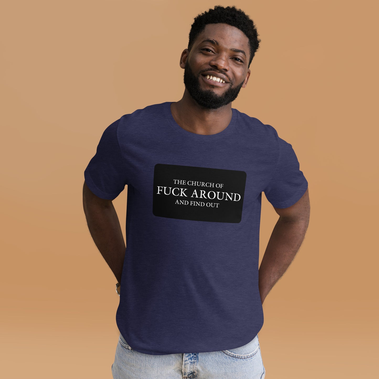 The Church of FAFO Logo Patch Heather T-Shirt