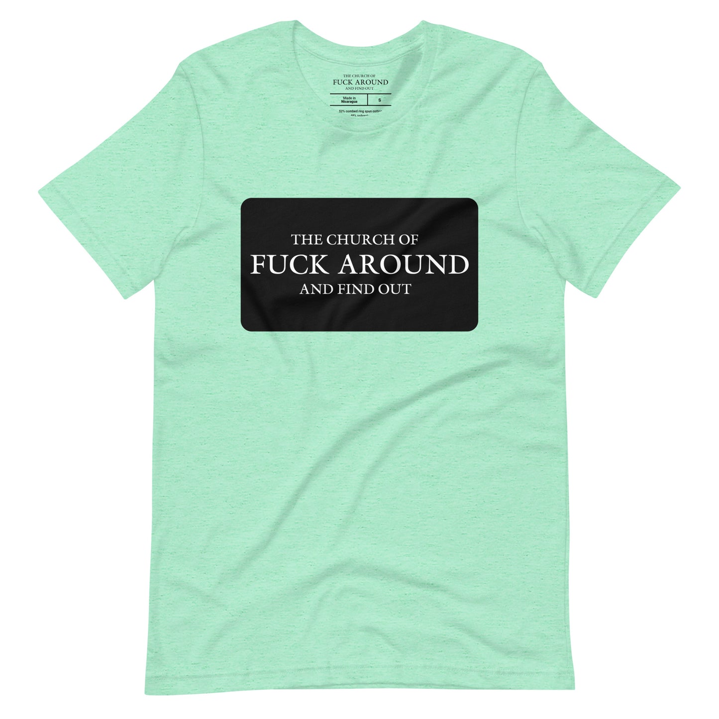 The Church of FAFO Logo Patch Heather T-Shirt