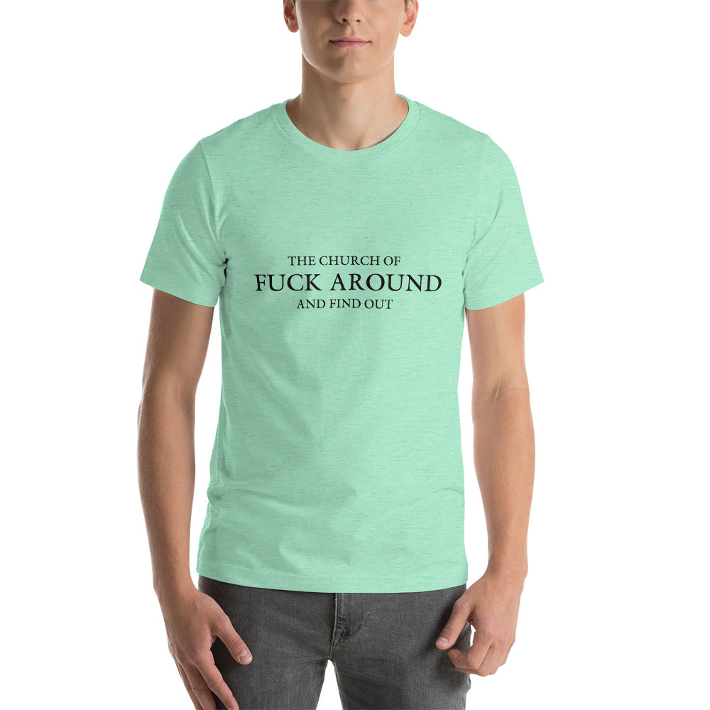 The Church of FAFO Logo Heather T-Shirt