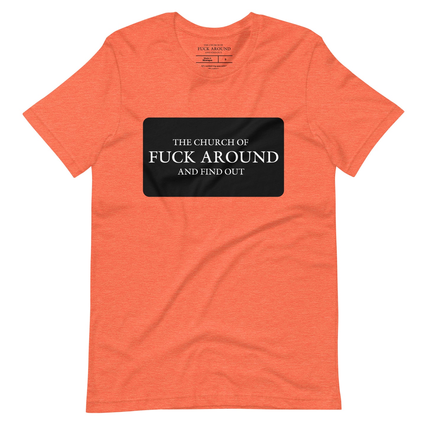 The Church of FAFO Logo Patch Heather T-Shirt