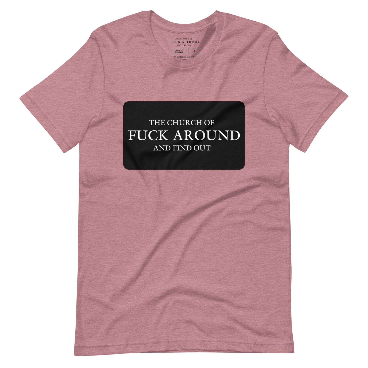 The Church of FAFO Logo Patch Heather T-Shirt