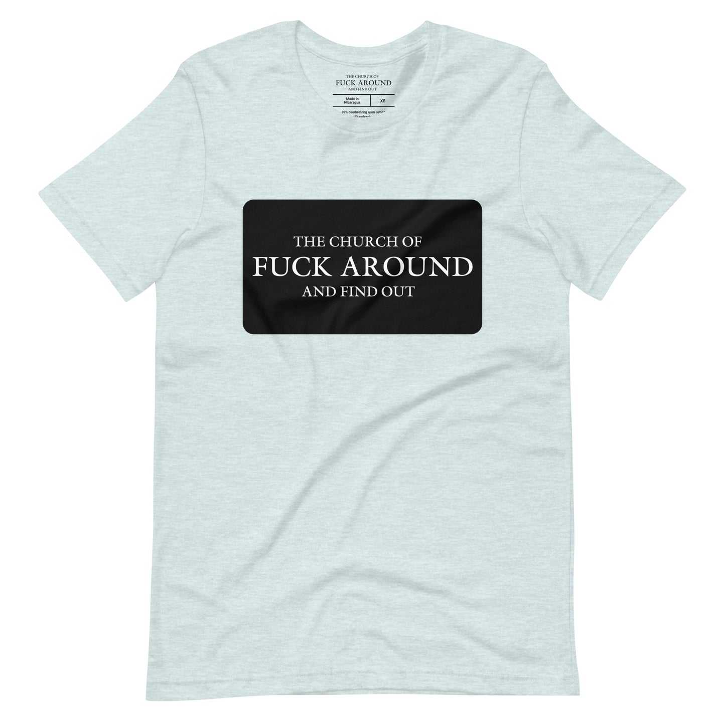 The Church of FAFO Logo Patch Heather T-Shirt