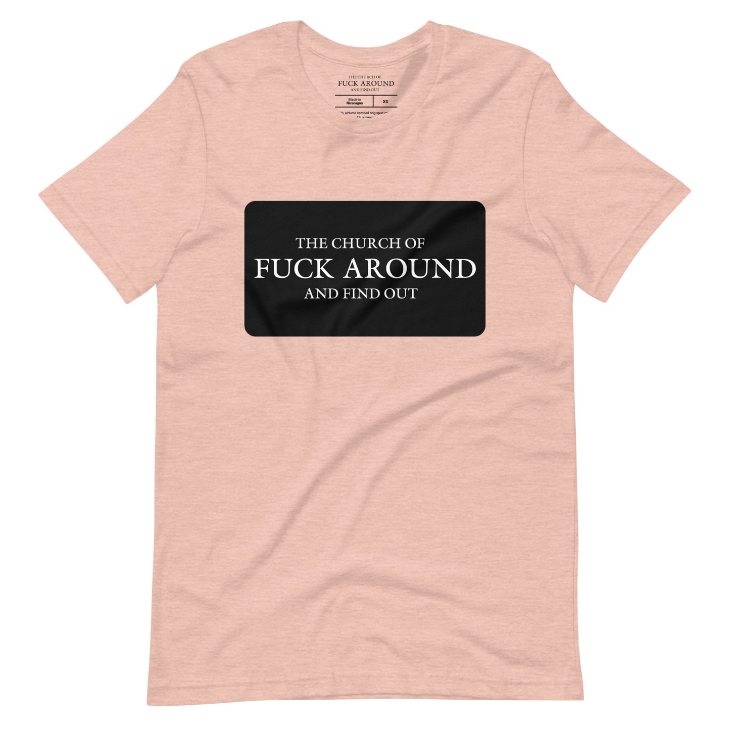 The Church of FAFO Logo Patch Heather T-Shirt