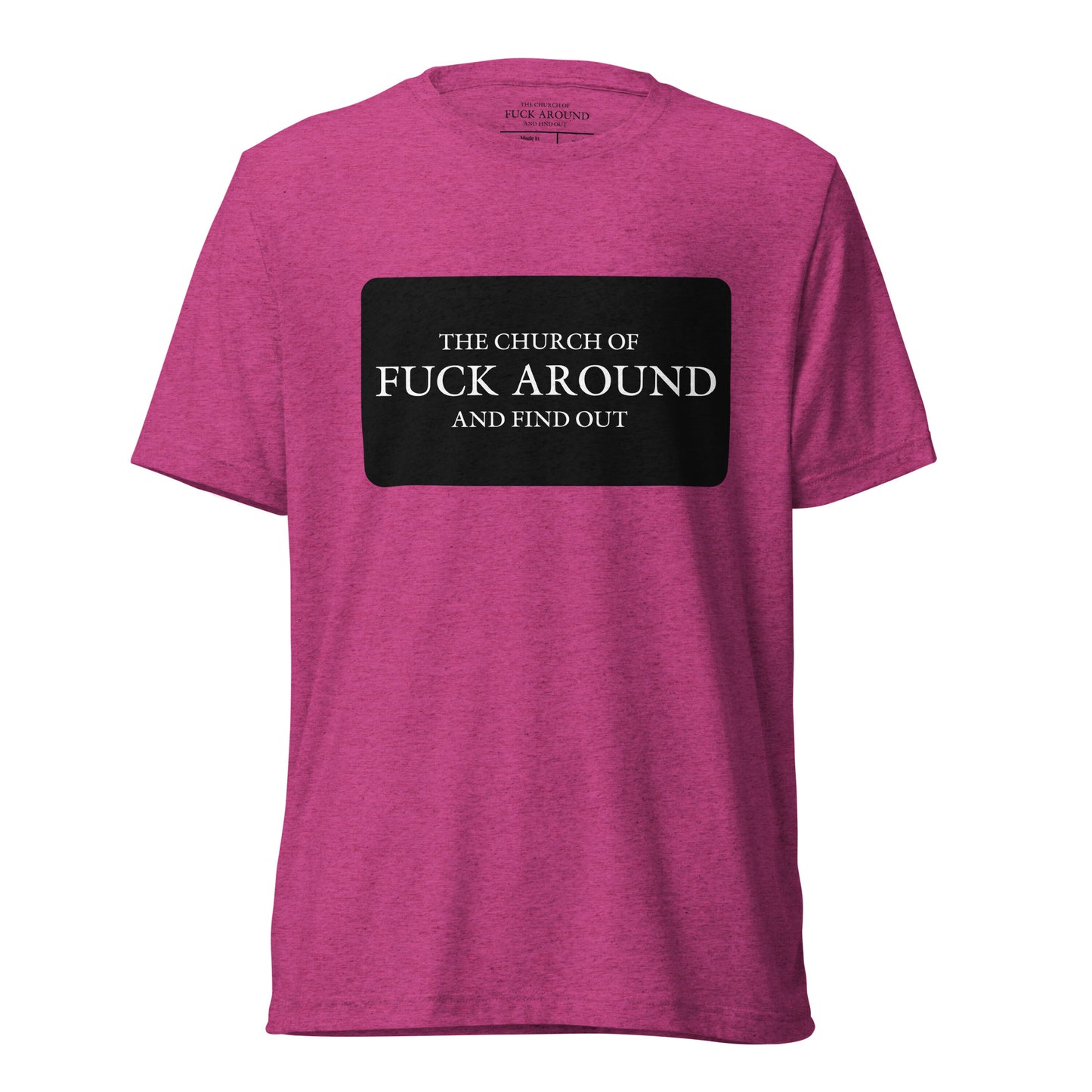 The Church of FAFO Logo Patch Tri-Blend T-Shirt