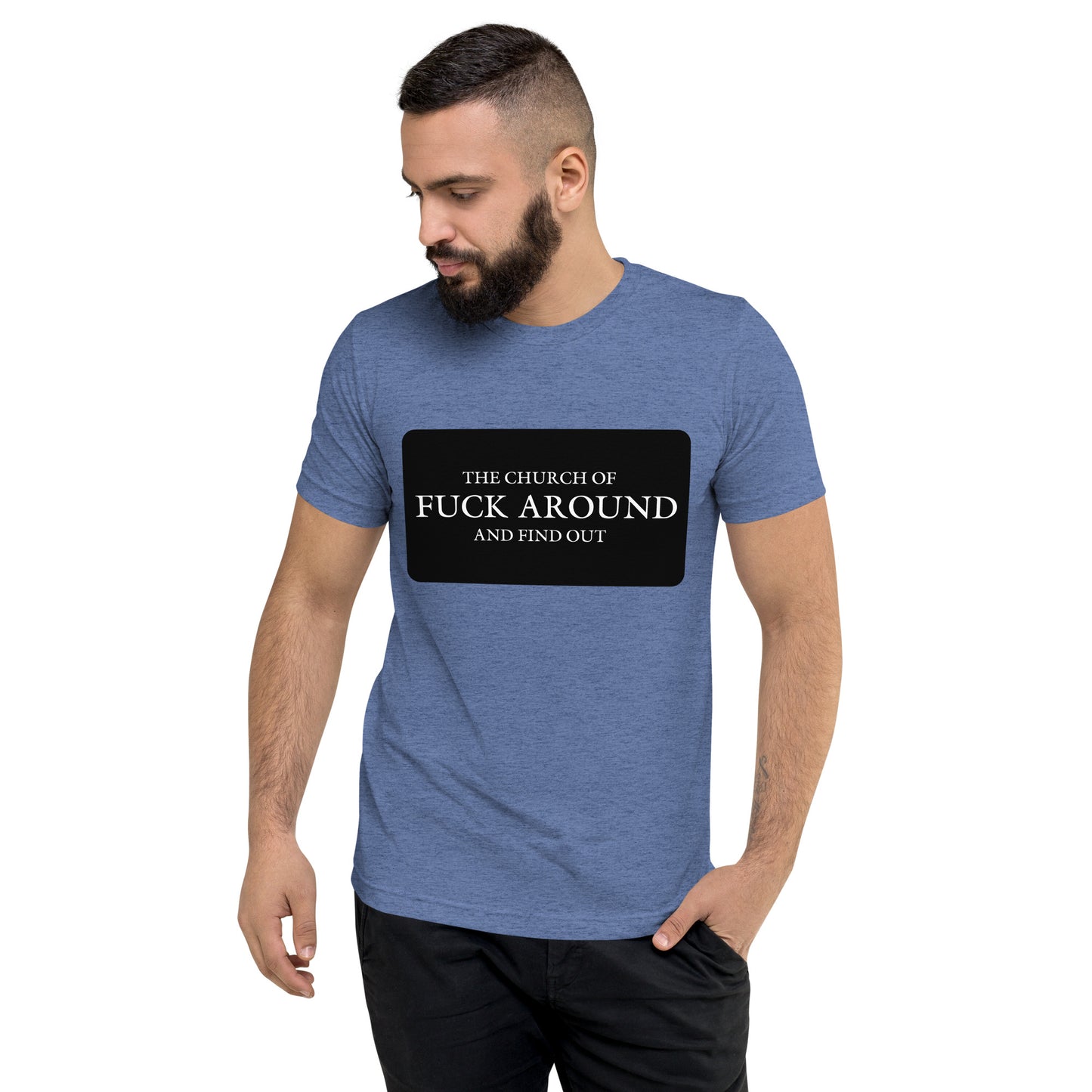 The Church of FAFO Logo Patch Tri-Blend T-Shirt
