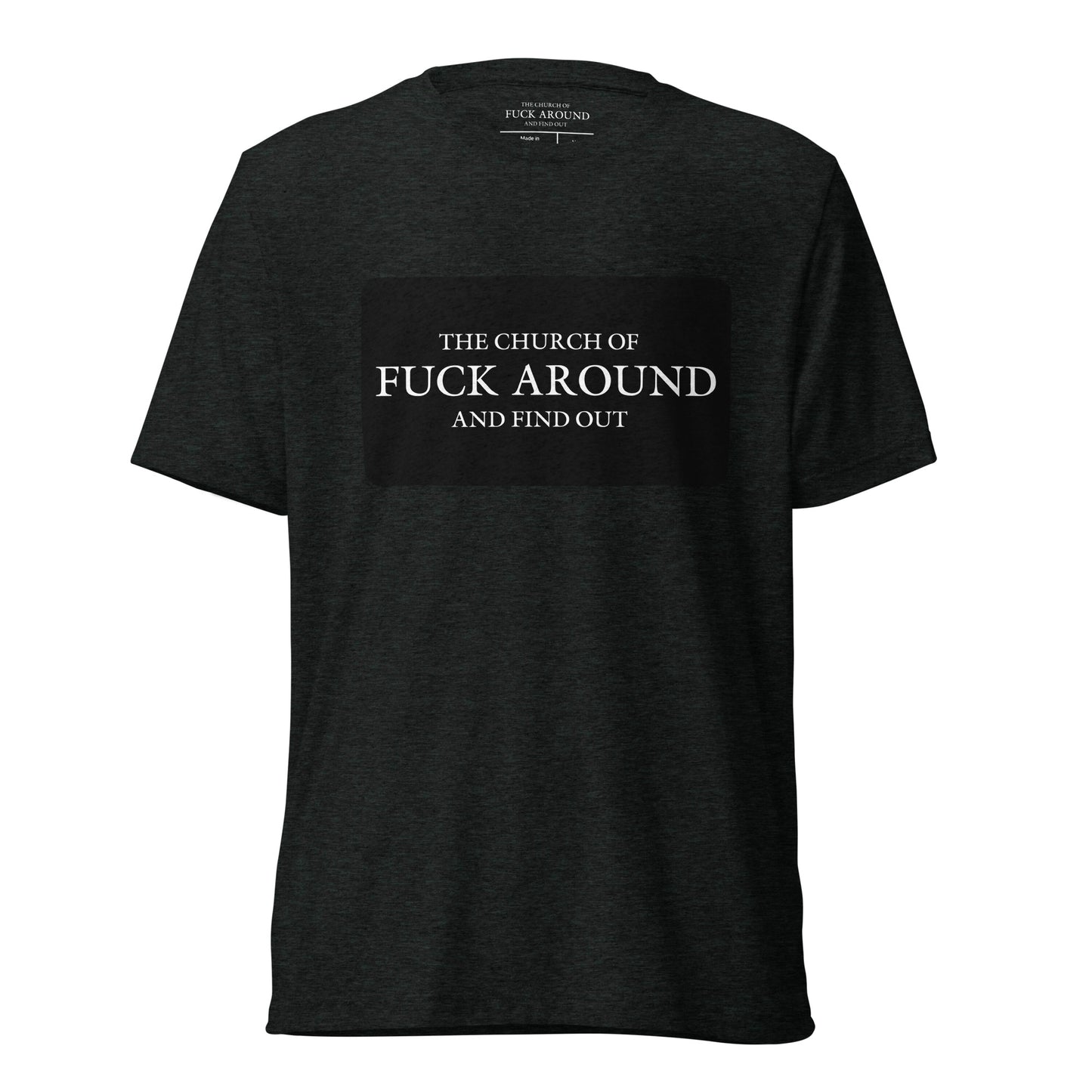 The Church of FAFO Logo Patch Tri-Blend T-Shirt