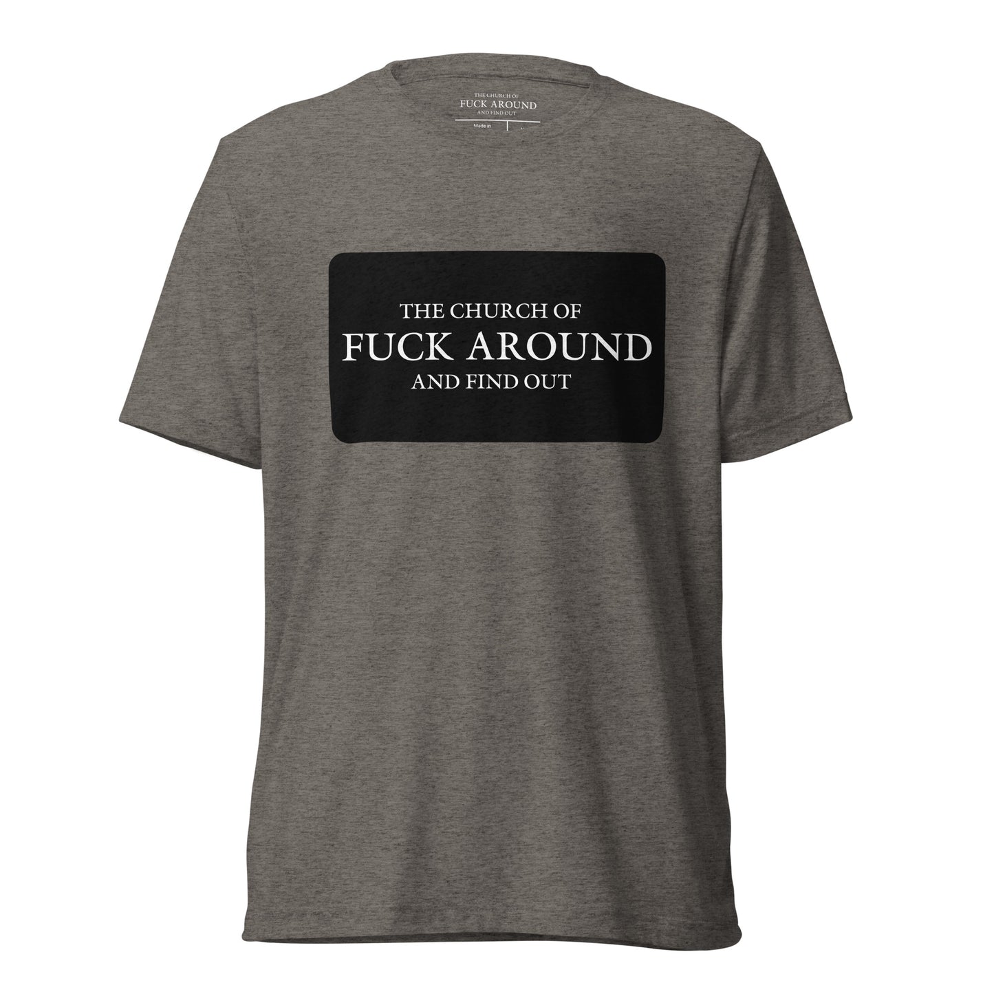 The Church of FAFO Logo Patch Tri-Blend T-Shirt