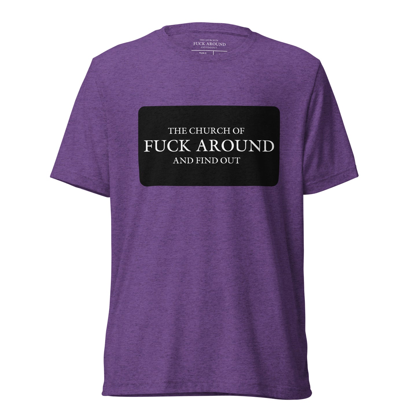 The Church of FAFO Logo Patch Tri-Blend T-Shirt
