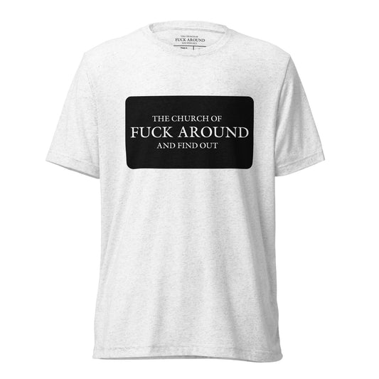 The Church of FAFO Logo Patch Tri-Blend T-Shirt