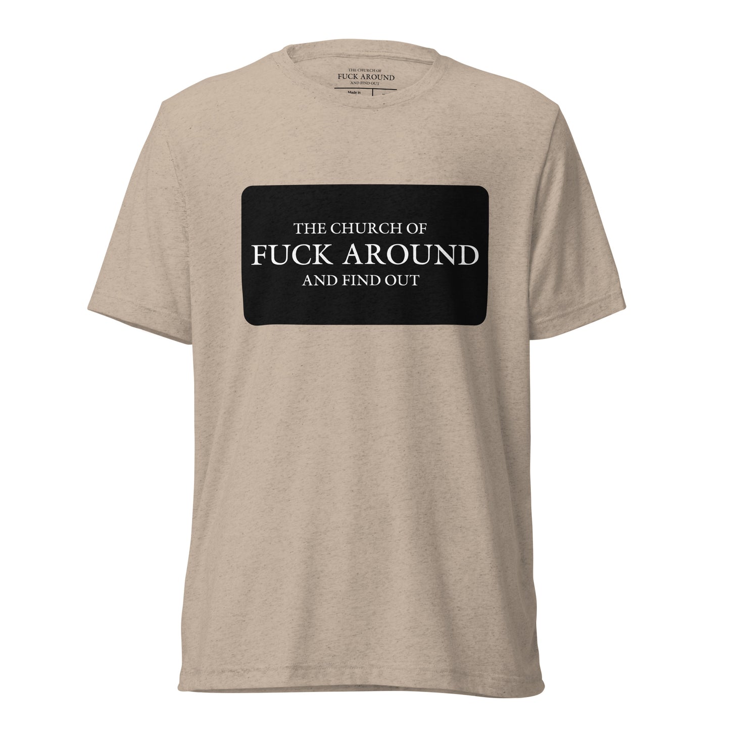 The Church of FAFO Logo Patch Tri-Blend T-Shirt