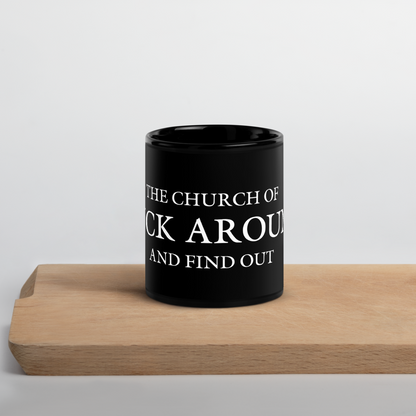 The Church of FAFO Logo Black Mug