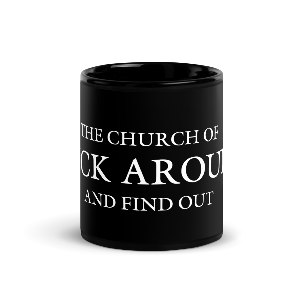 The Church of FAFO Logo Black Mug