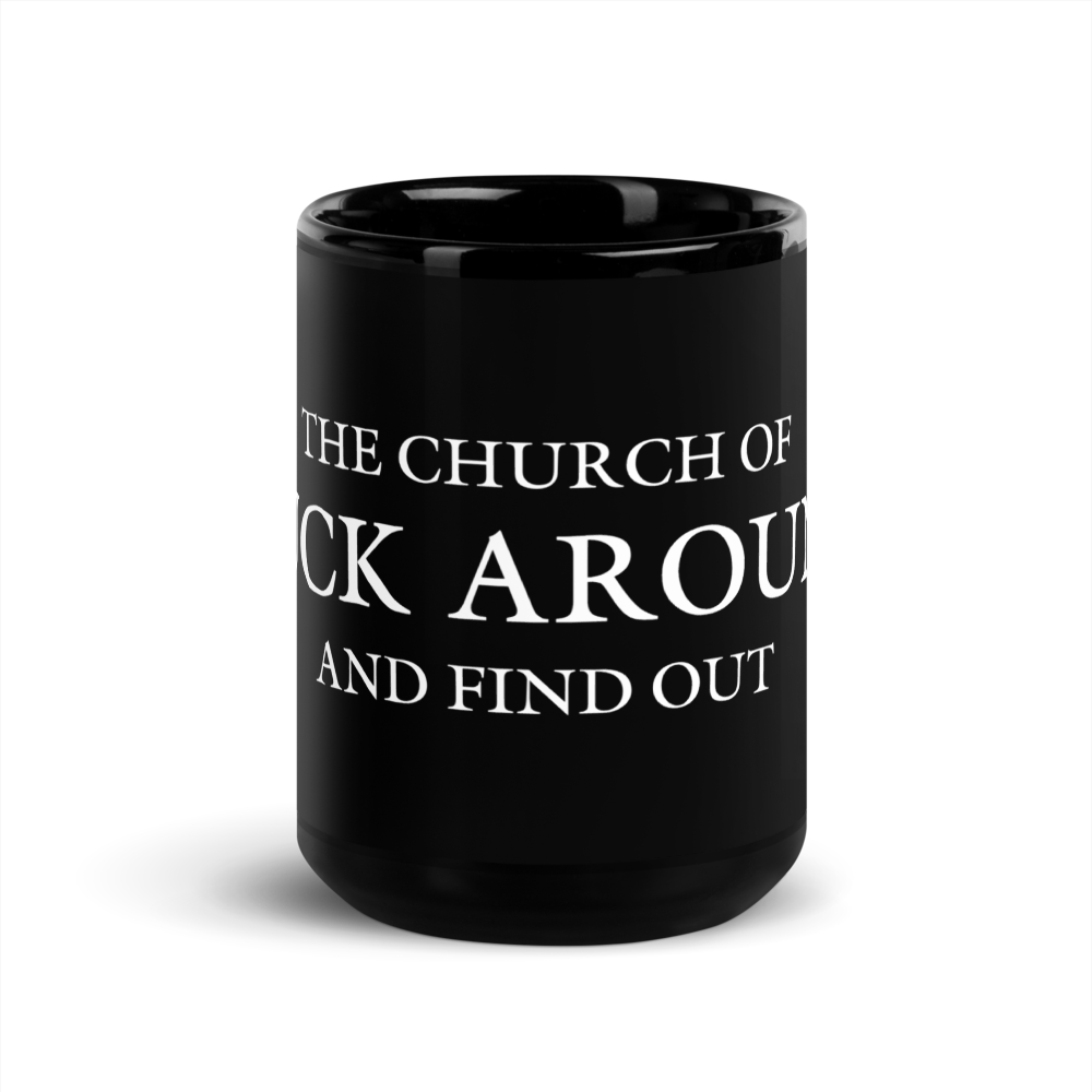 The Church of FAFO Logo Black Mug