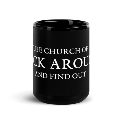 The Church of FAFO Logo Black Mug