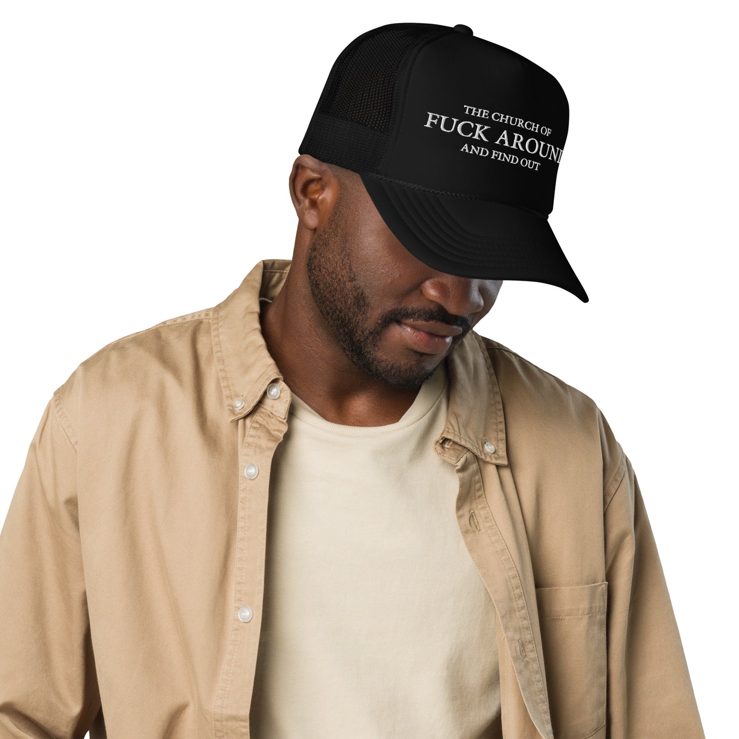 The Church of FAFO Logo Foam Trucker Hat