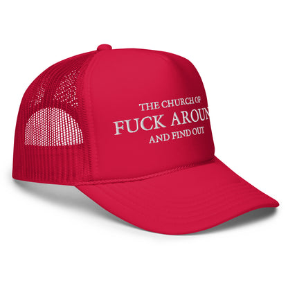 The Church of FAFO Logo Foam Trucker Hat